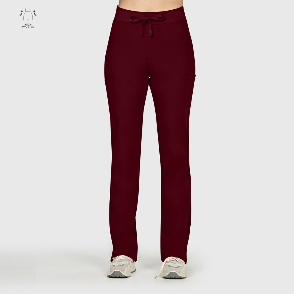 High Waisted Rise Ten-Pocket Cargo Scrub Pant
