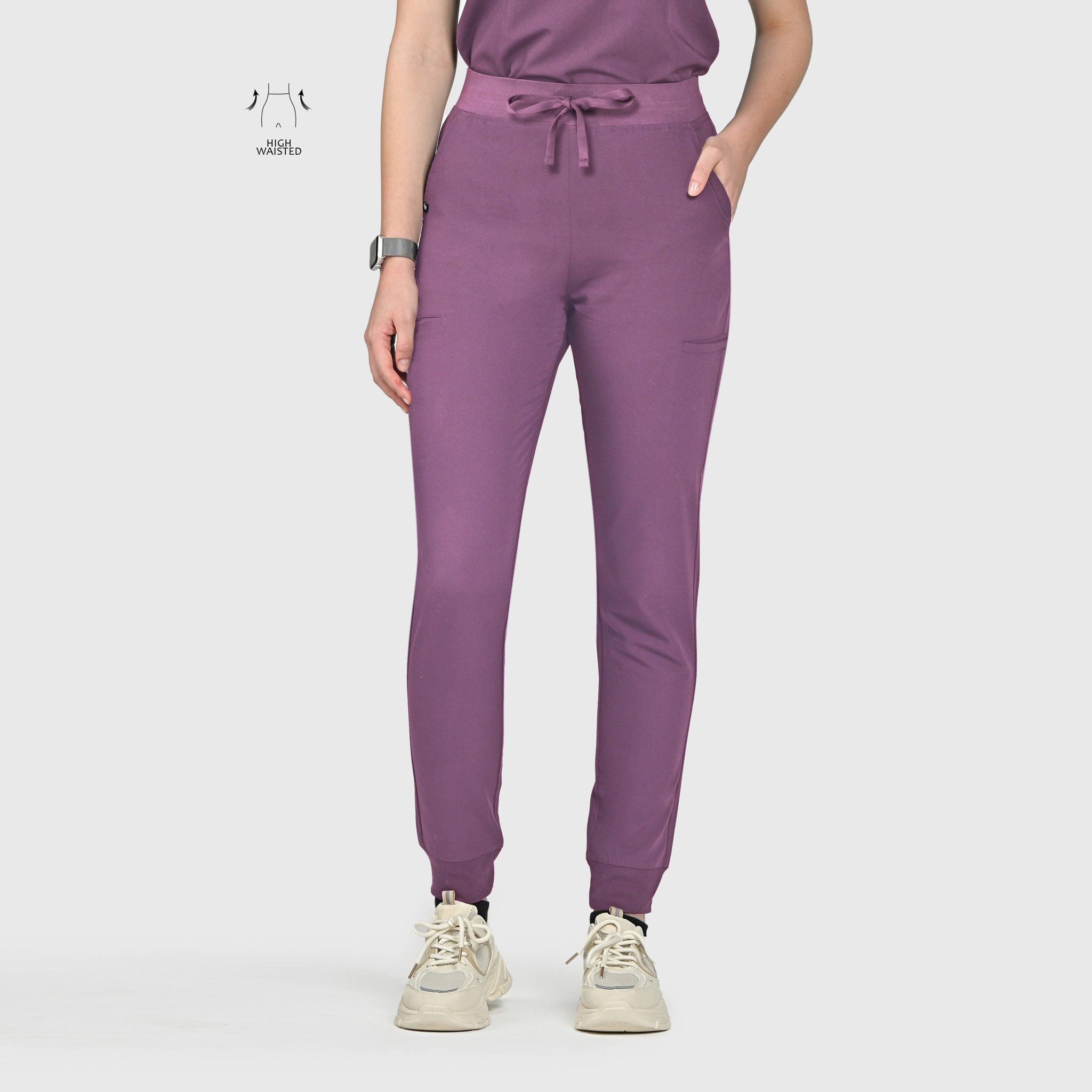 High Waisted Flex Nine-Pocket Jogger Scrub Pant – Healix Scrubs
