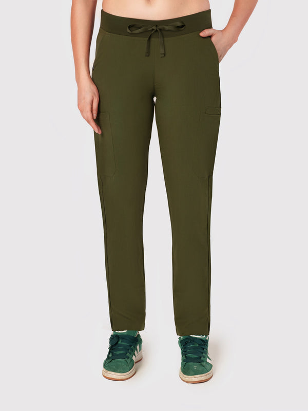 Sleek Eight-Pocket Slim Scrub Pant