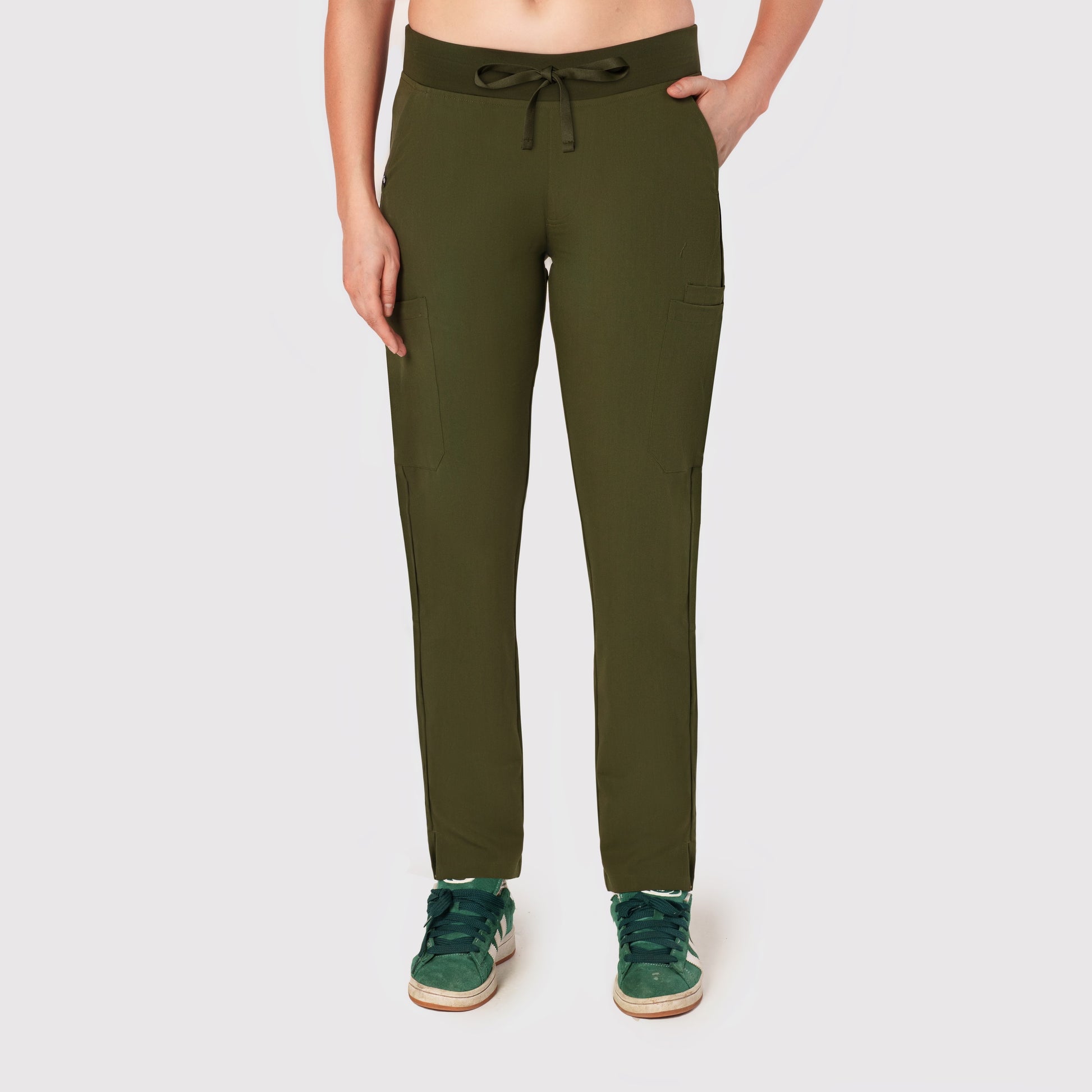 Sleek Eight-Pocket Slim Scrub Pant