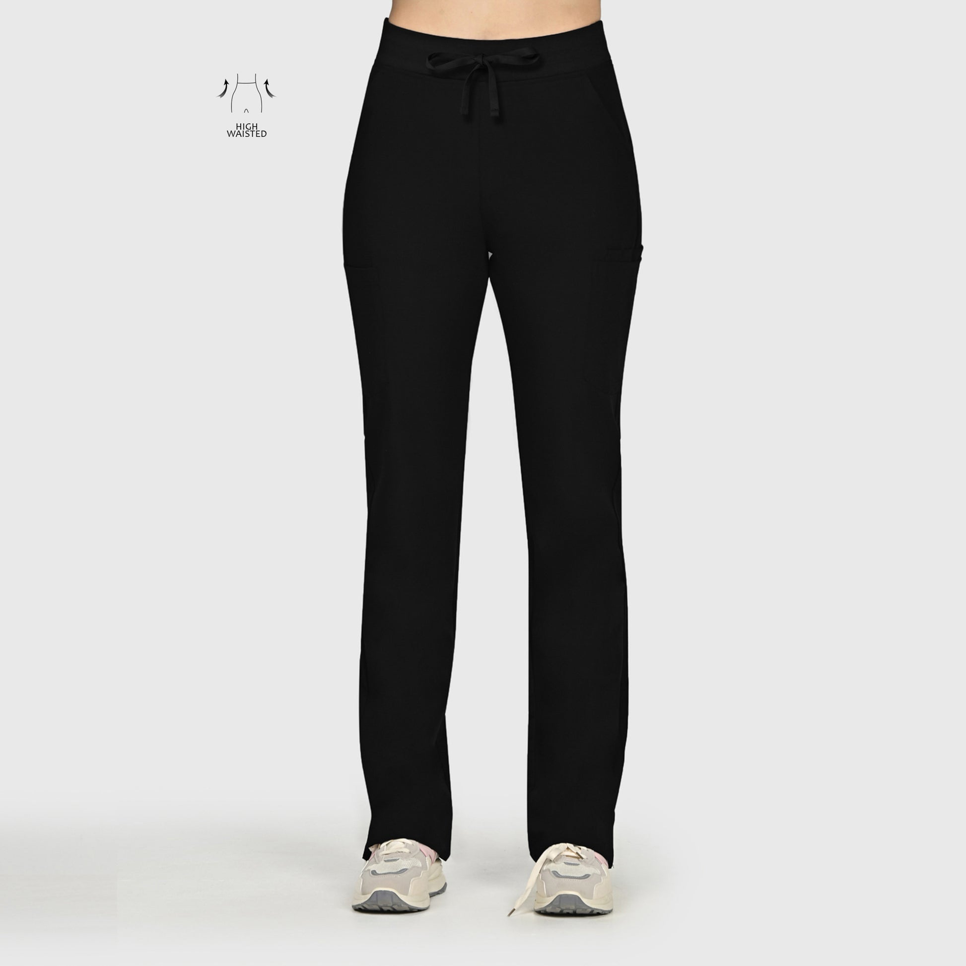 High Waisted Rise Ten-Pocket Cargo Scrub Pant