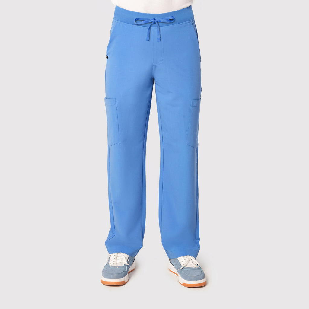 Grid Eight-Pocket Cargo Scrub Pant