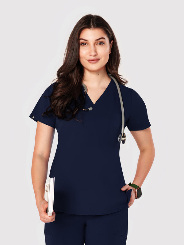 Seam Two-Pocket Scrub Top