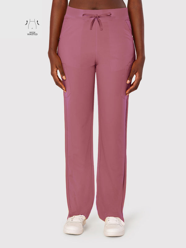 High Waisted Rise Ten-Pocket Cargo Scrub Pant
