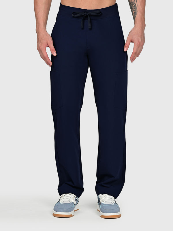 Grid Eight-Pocket Cargo Scrub Pant