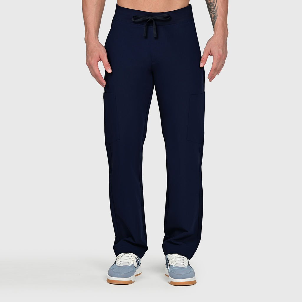 Grid Eight-Pocket Cargo Scrub Pant