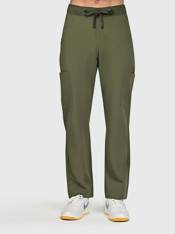 Grid Eight-Pocket Cargo Scrub Pant