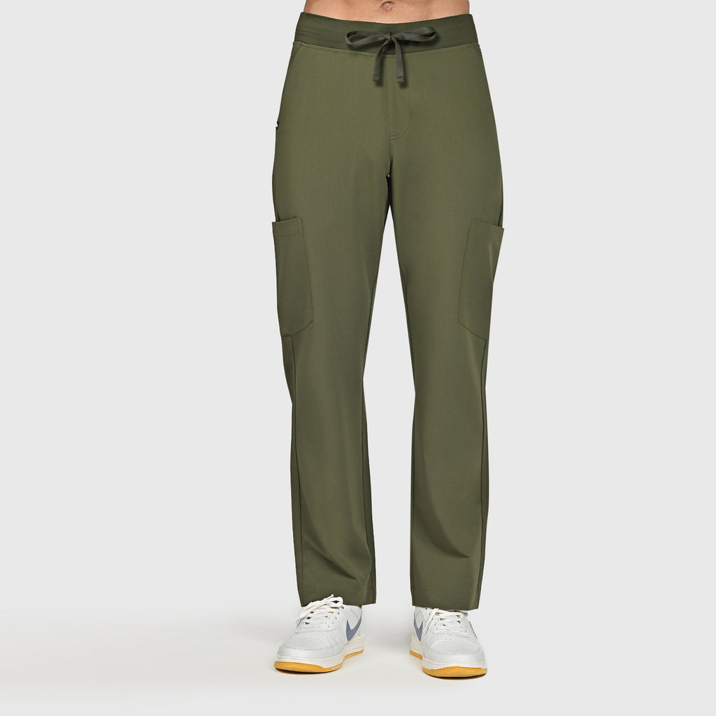 Grid Eight-Pocket Cargo Scrub Pant