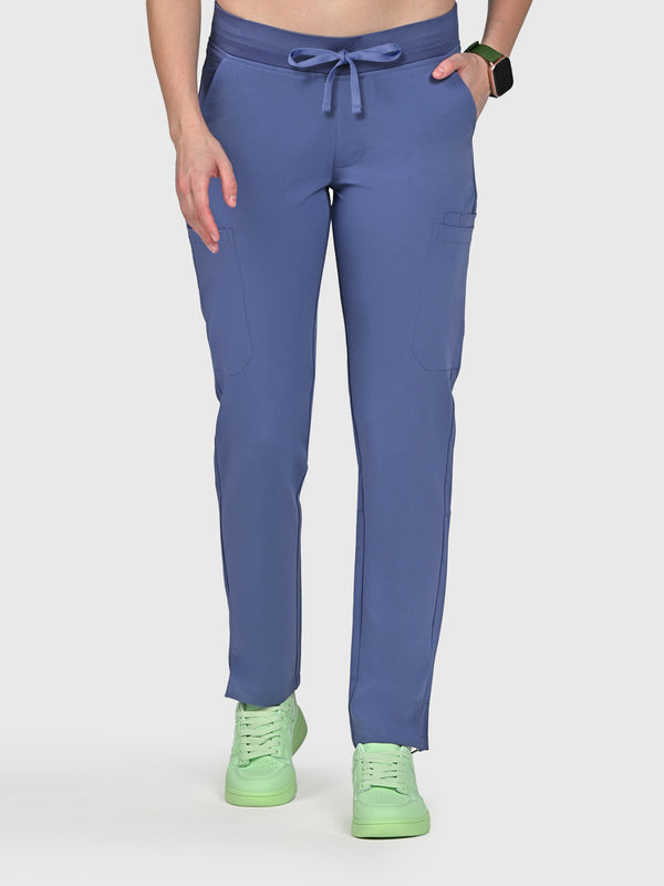 Sleek Eight-Pocket Slim Scrub Pant