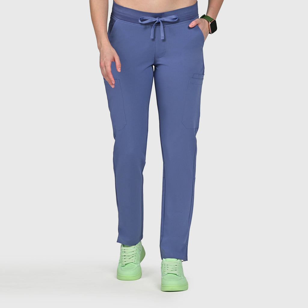 Sleek Eight-Pocket Slim Scrub Pant