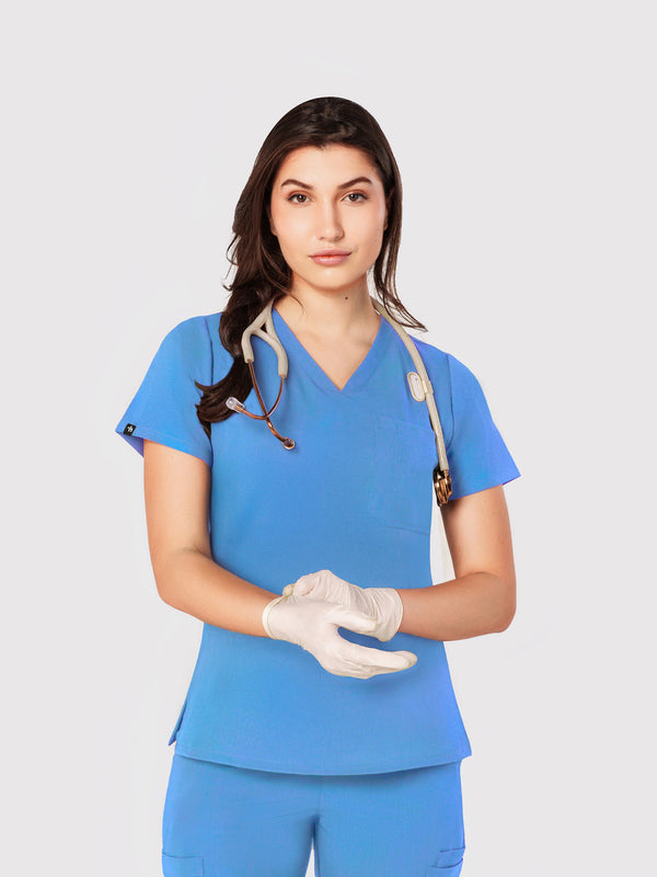Seam Two-Pocket Scrub Top