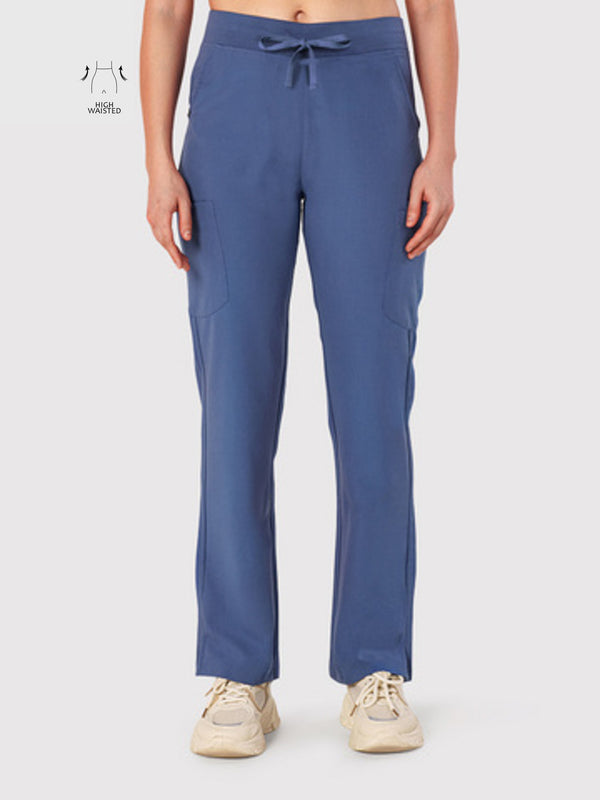 High Waisted Rise Ten-Pocket Cargo Scrub Pant