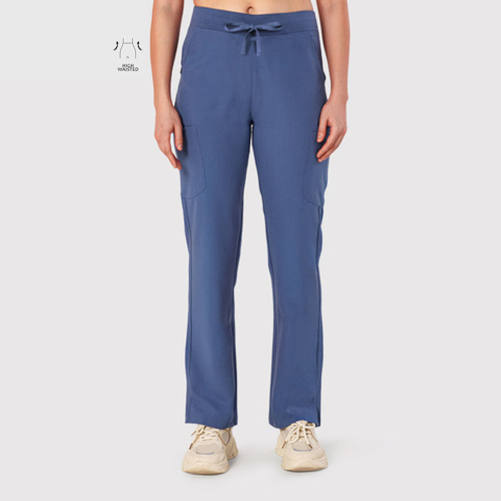 High Waisted Rise Ten-Pocket Cargo Scrub Pant