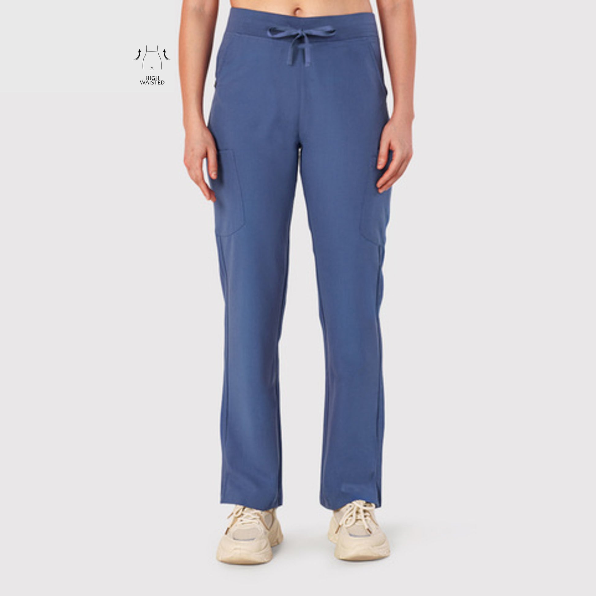High Waisted Rise Ten-Pocket Cargo Scrub Pant