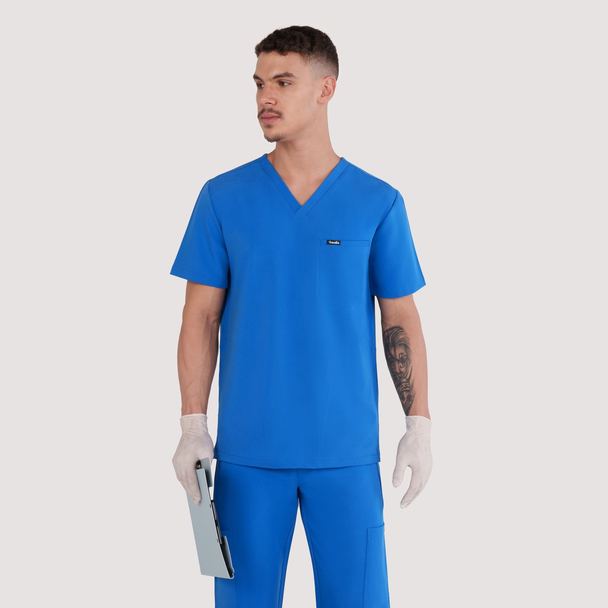 Trio Three-Pocket Scrub Top