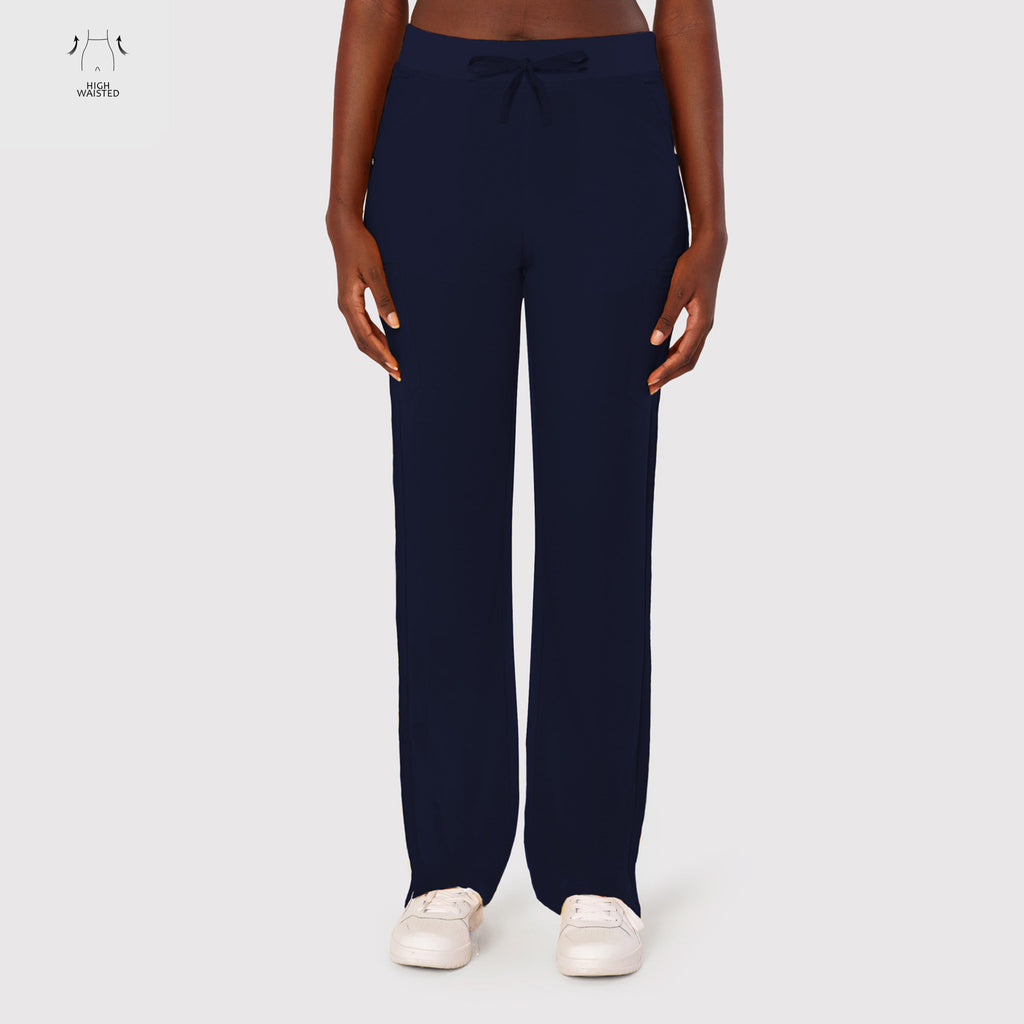 High Waisted Rise Ten-Pocket Cargo Scrub Pant