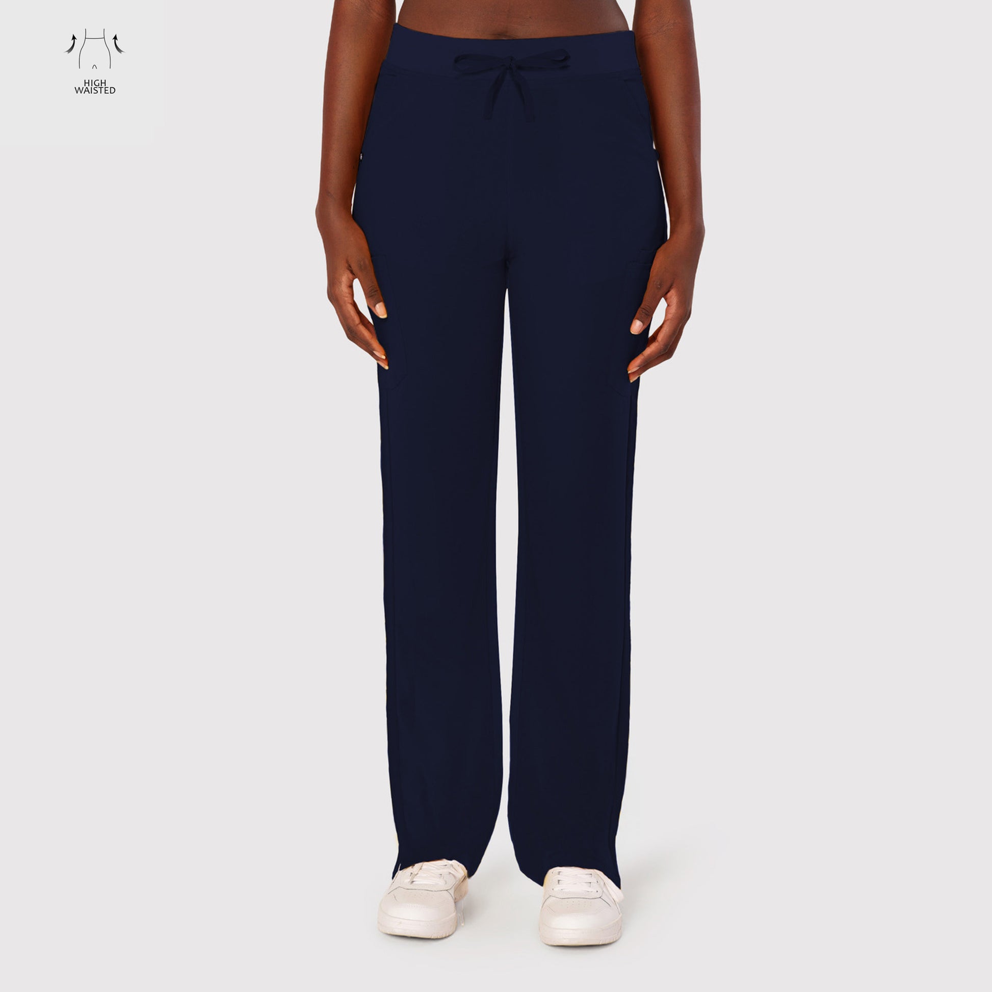 High Waisted Rise Ten-Pocket Cargo Scrub Pant
