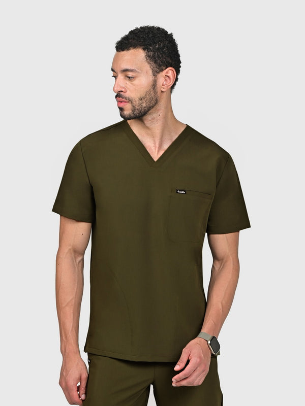 Trio Three-Pocket Scrub Top