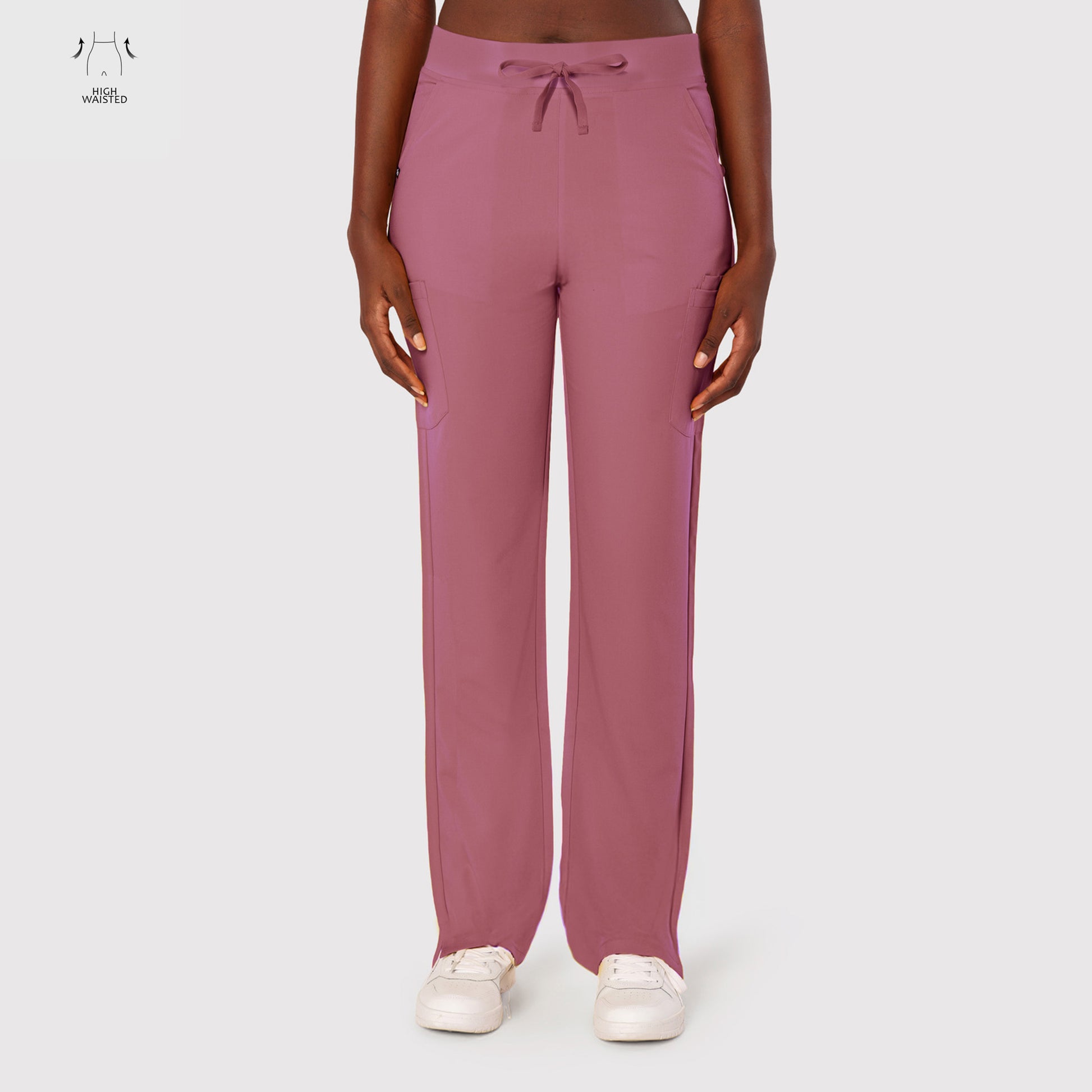 High Waisted Rise Ten-Pocket Cargo Scrub Pant