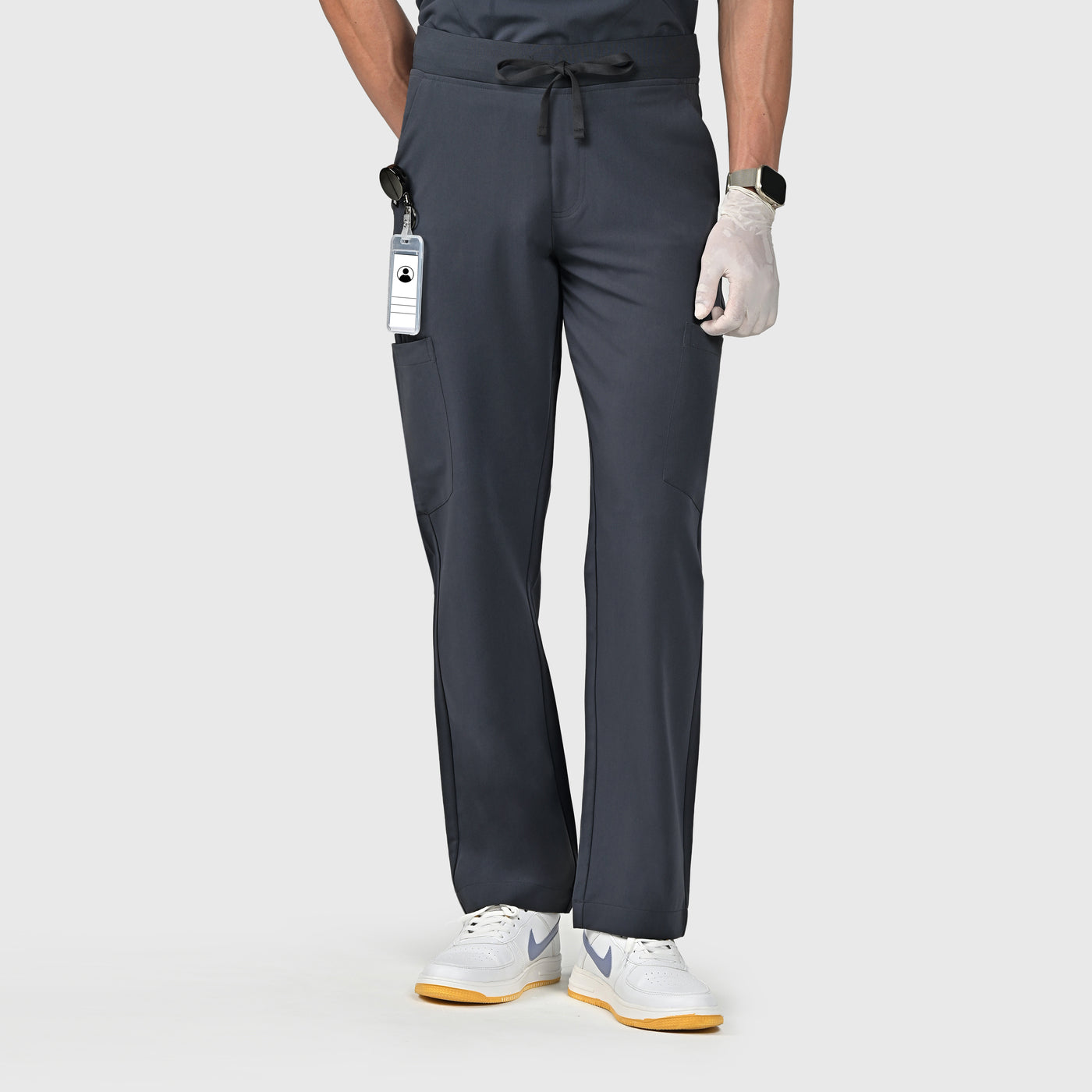 Grid Eight-Pocket Cargo Scrub Pant