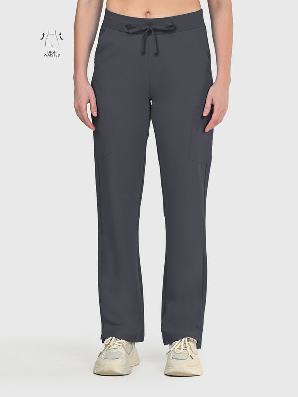High Waisted Rise Ten-Pocket Cargo Scrub Pant