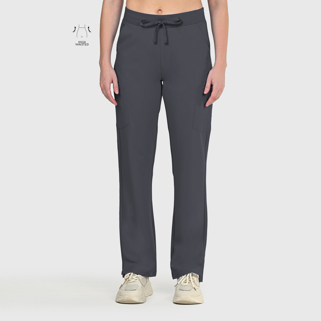 High Waisted Rise Ten-Pocket Cargo Scrub Pant