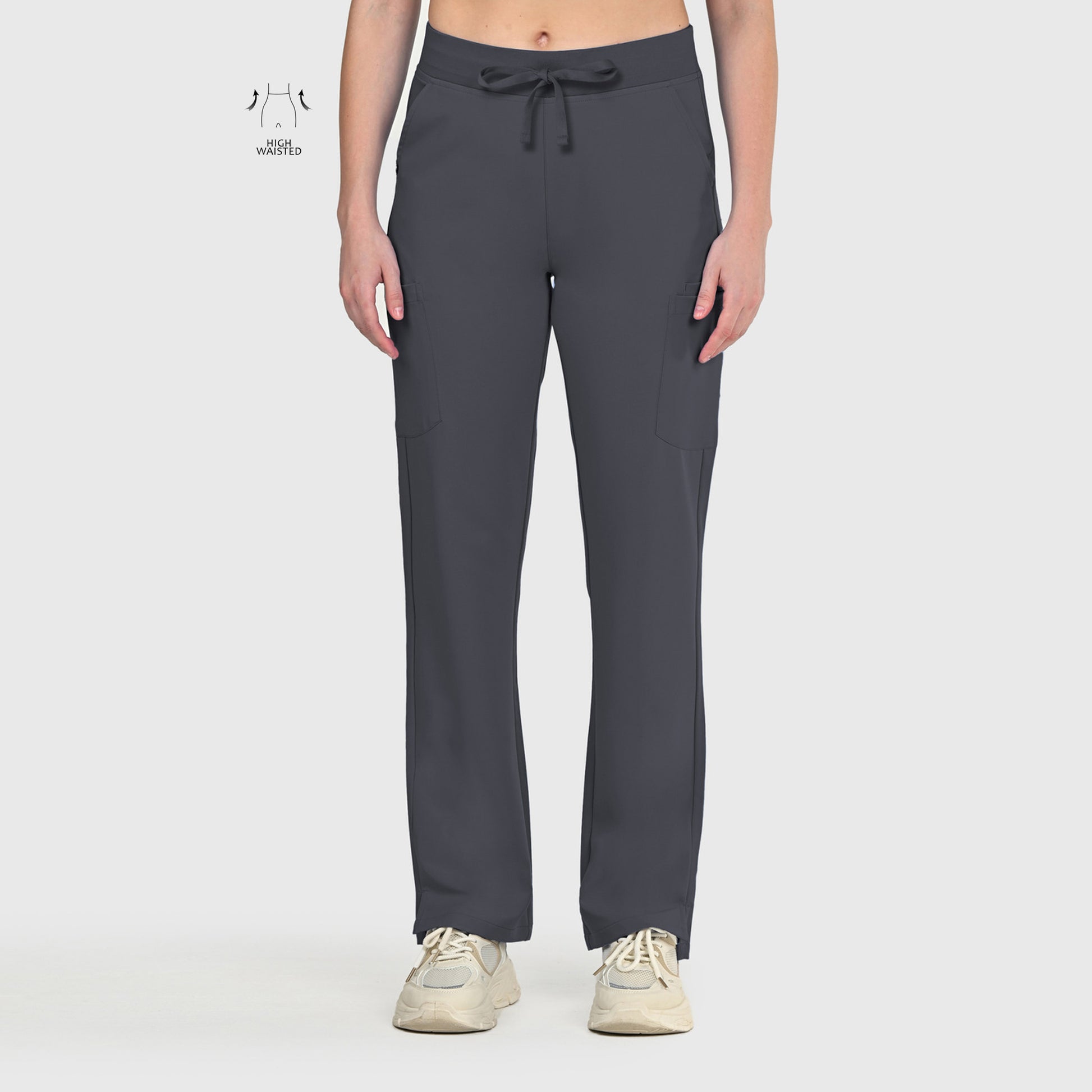 High Waisted Rise Ten-Pocket Cargo Scrub Pant