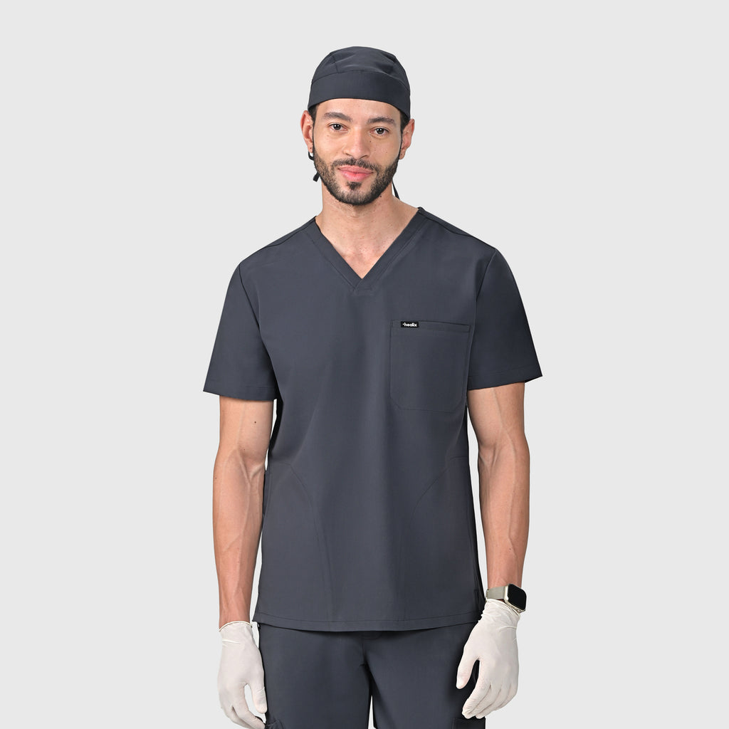 Trio Three-Pocket Scrub Top
