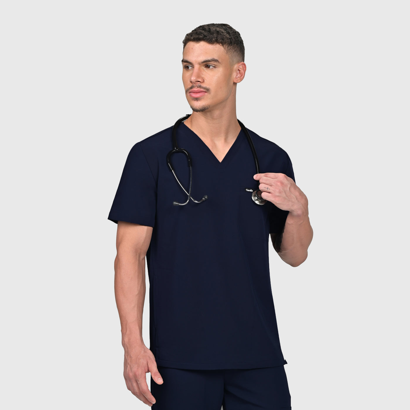 Trio Three-Pocket Scrub Top