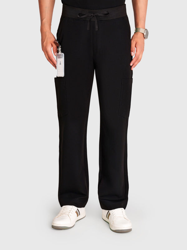 Grid Eight-Pocket Cargo Scrub Pant