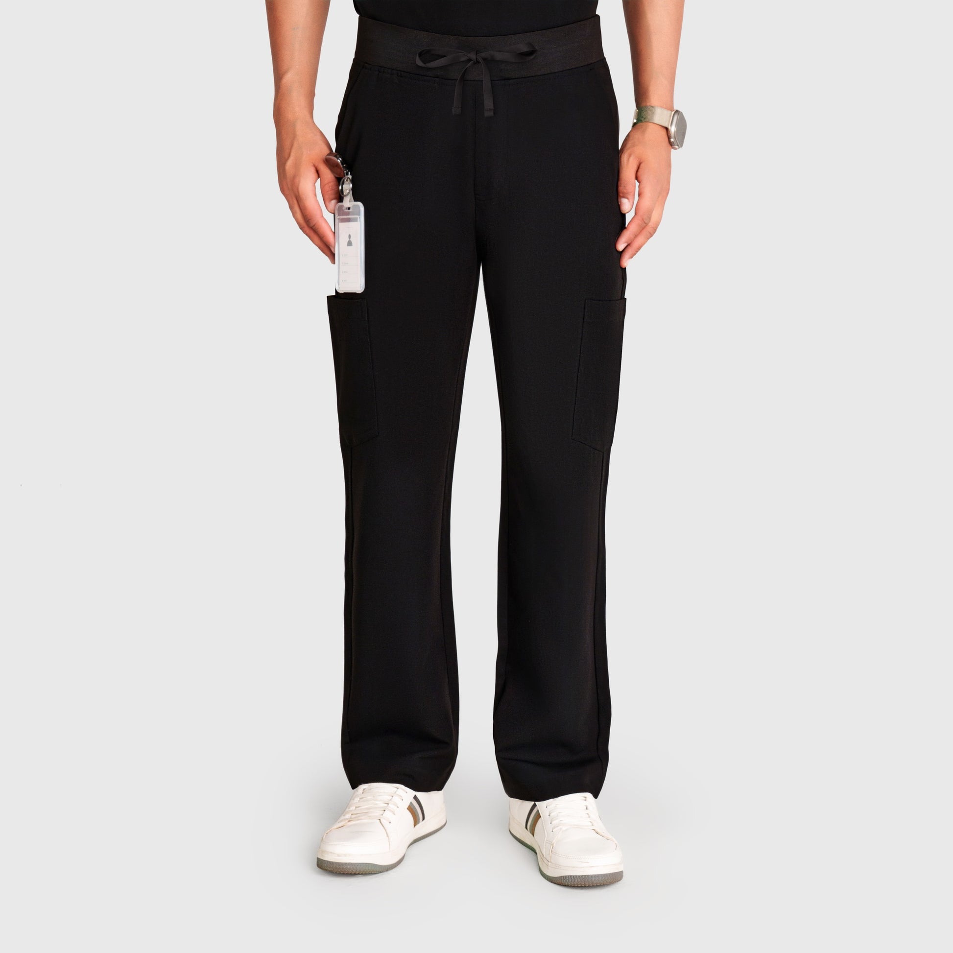 Grid Eight-Pocket Cargo Scrub Pant