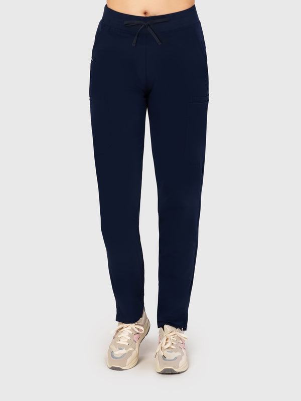 Sleek Eight-Pocket Slim Scrub Pant
