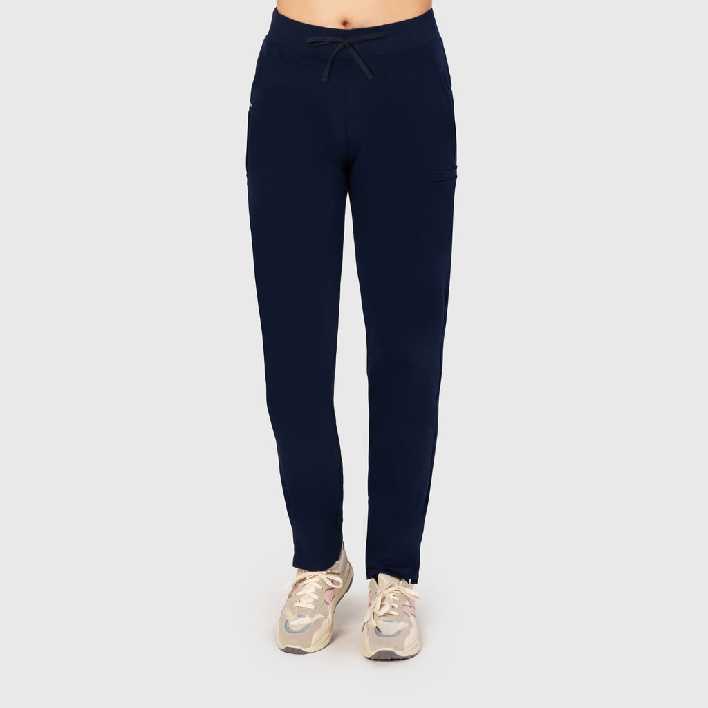 Sleek Eight-Pocket Slim Scrub Pant