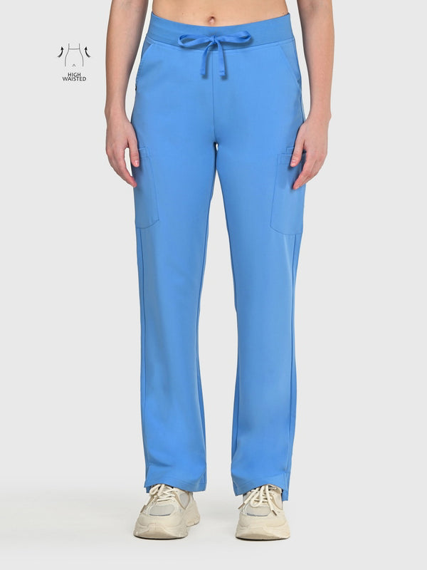 High Waisted Rise Ten-Pocket Cargo Scrub Pant
