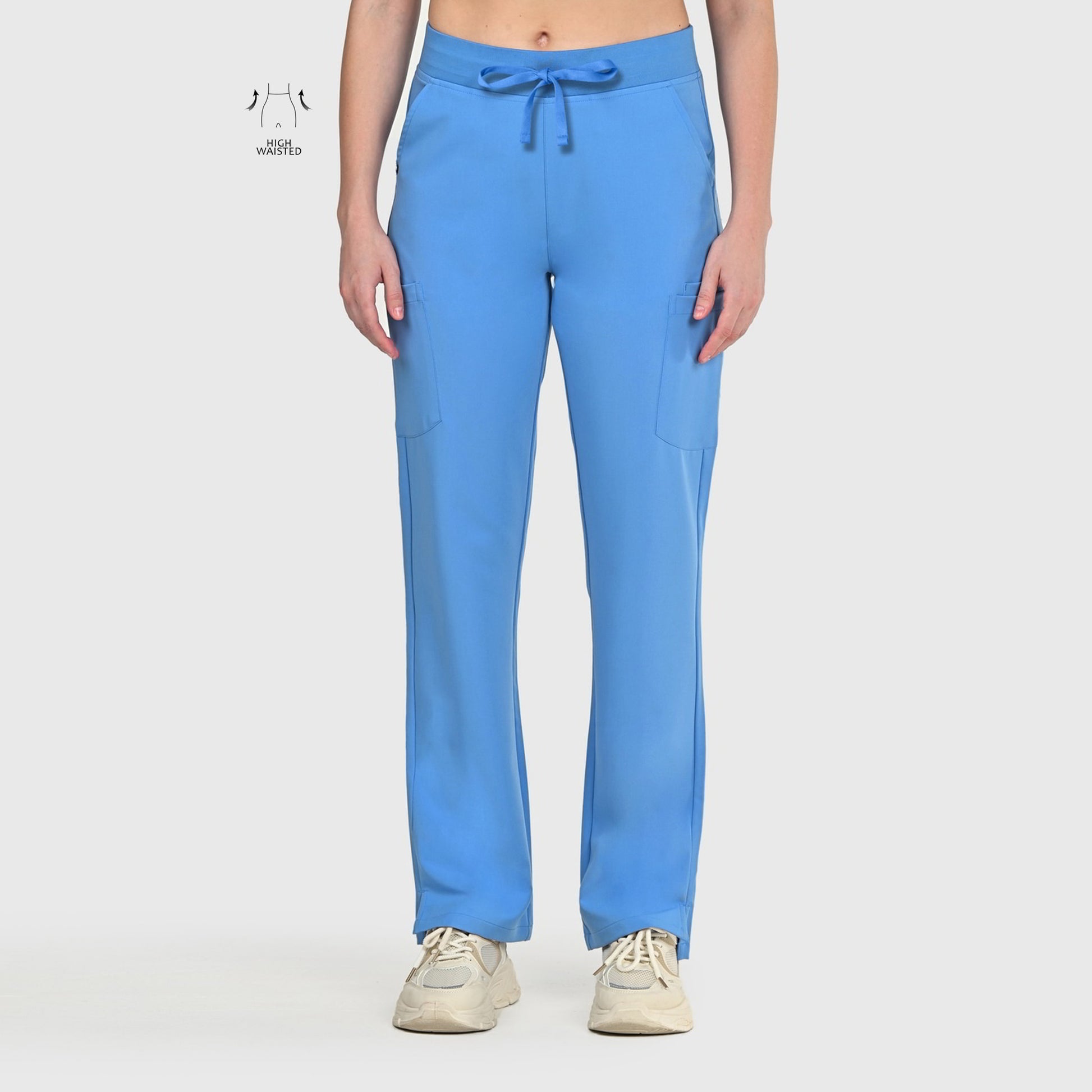 High Waisted Rise Ten-Pocket Cargo Scrub Pant