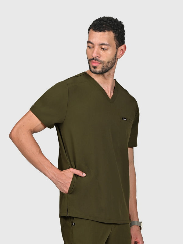 Trio Three-Pocket Scrub Top