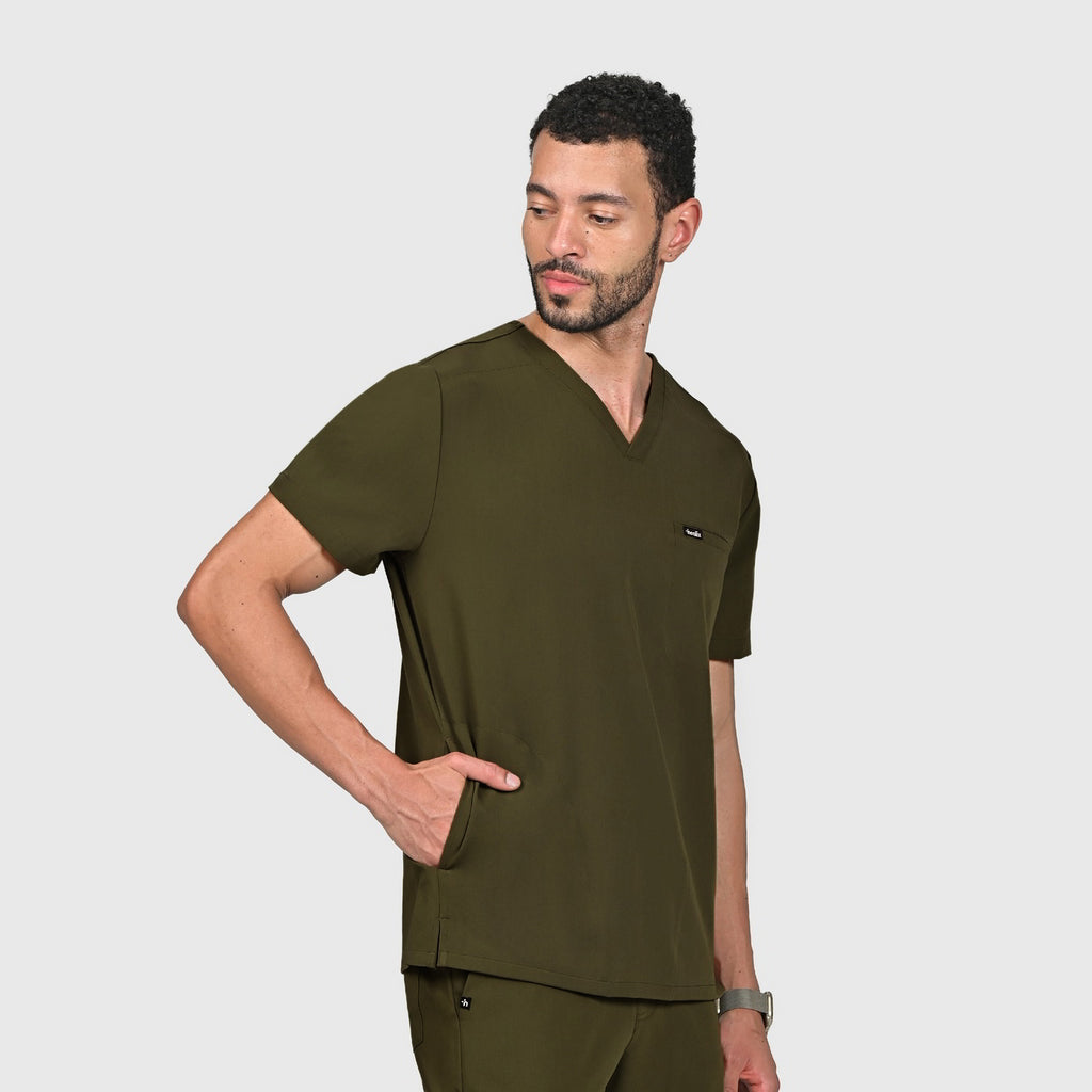 Trio Three-Pocket Scrub Top