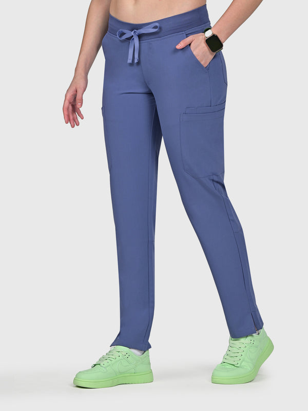 Sleek Eight-Pocket Slim Scrub Pant