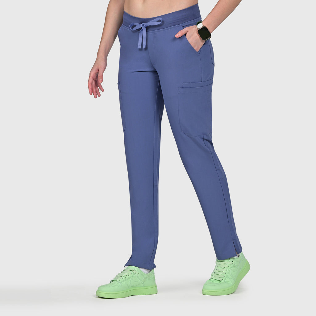 Sleek Eight-Pocket Slim Scrub Pant