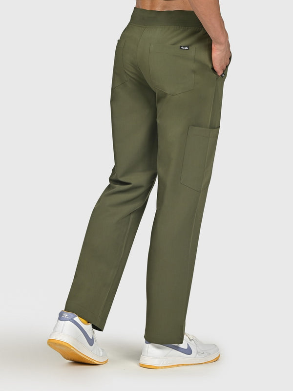 Grid Eight-Pocket Cargo Scrub Pant