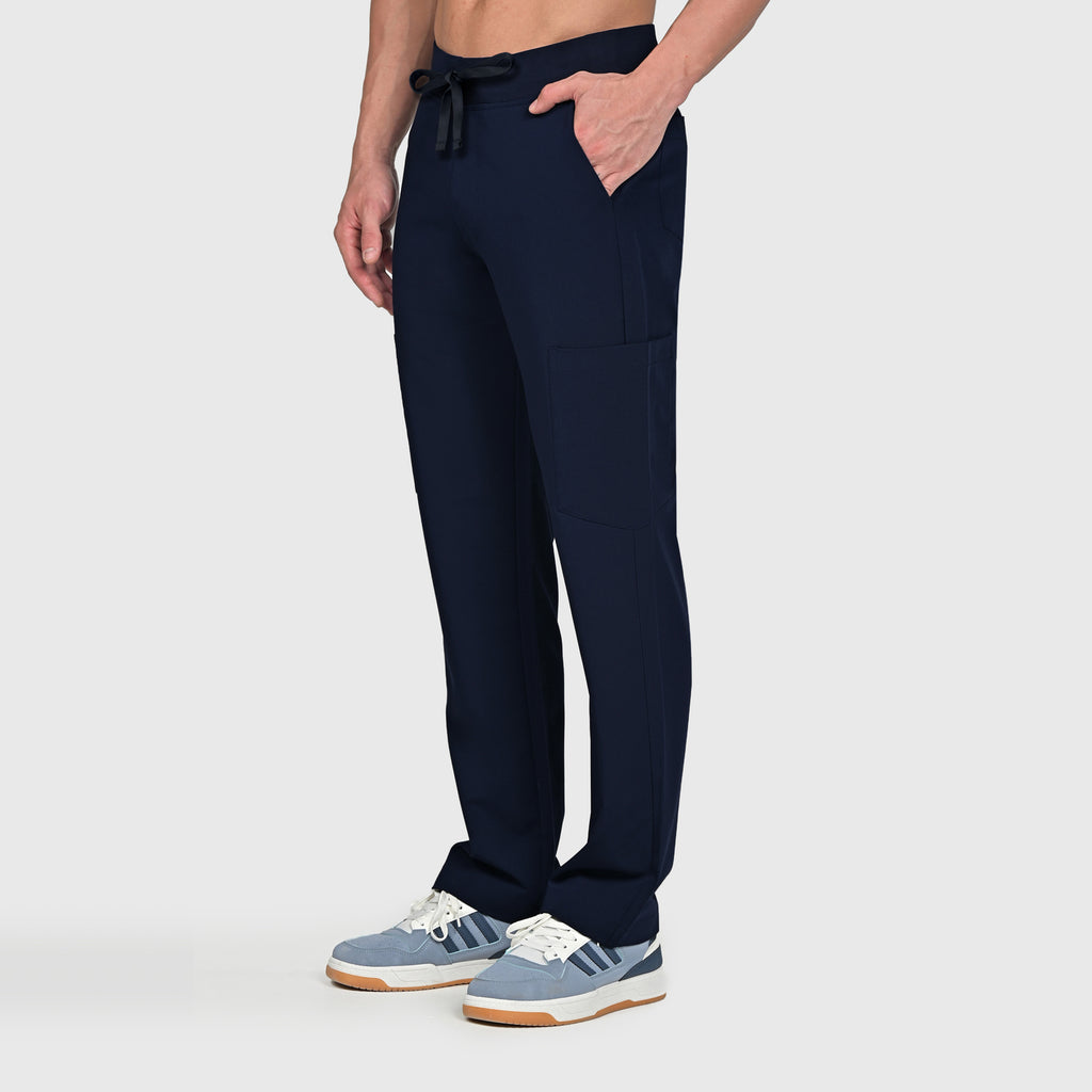 Grid Eight-Pocket Cargo Scrub Pant