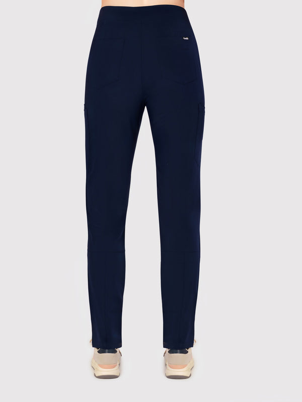 Sleek Eight-Pocket Slim Scrub Pant