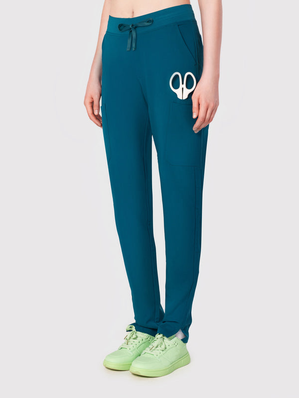 Sleek Eight-Pocket Slim Scrub Pant