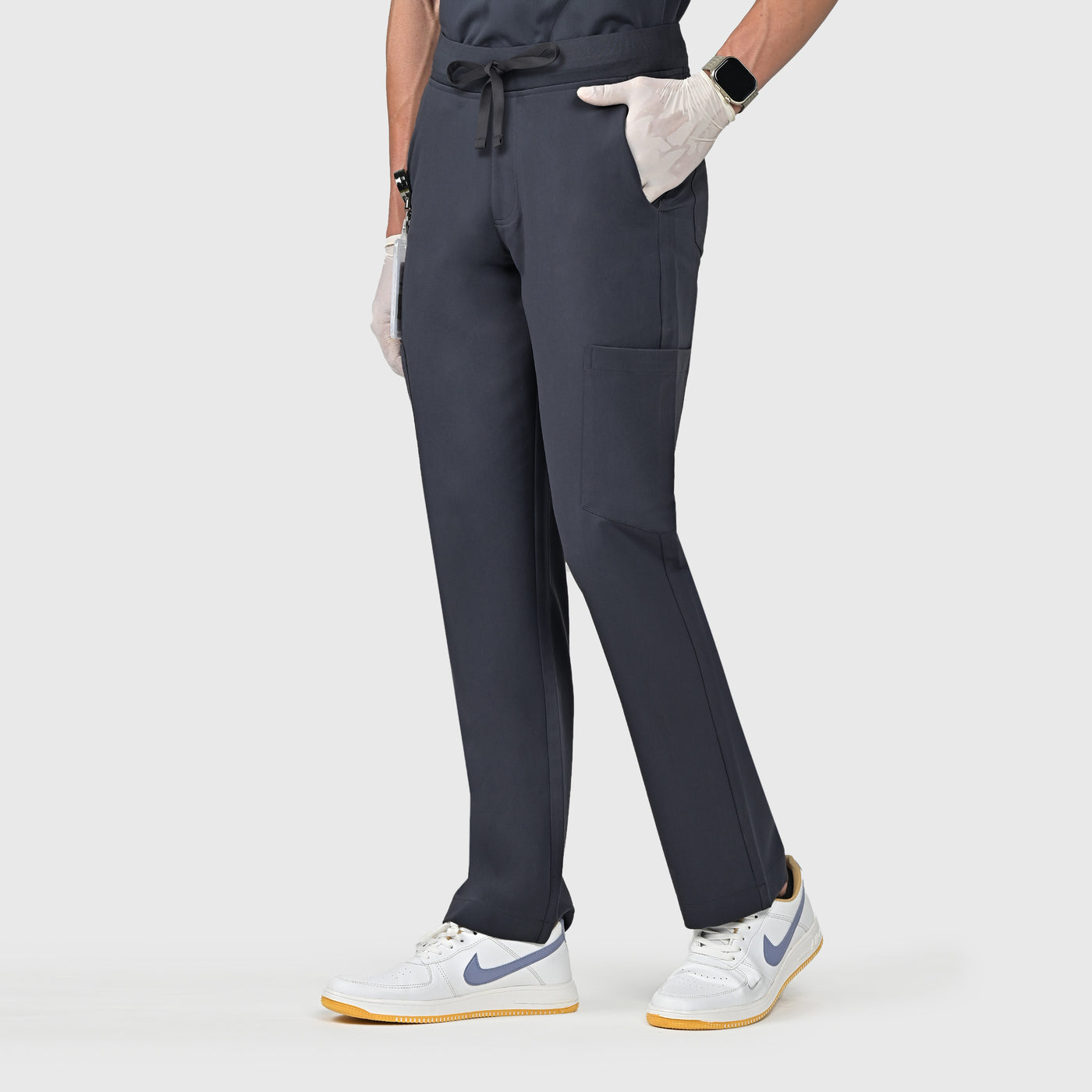 Grid Eight-Pocket Cargo Scrub Pant