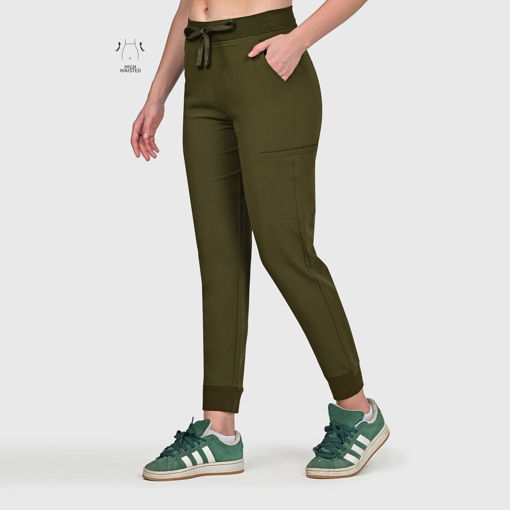 High Waisted Flex Nine-Pocket Jogger Scrub Pant