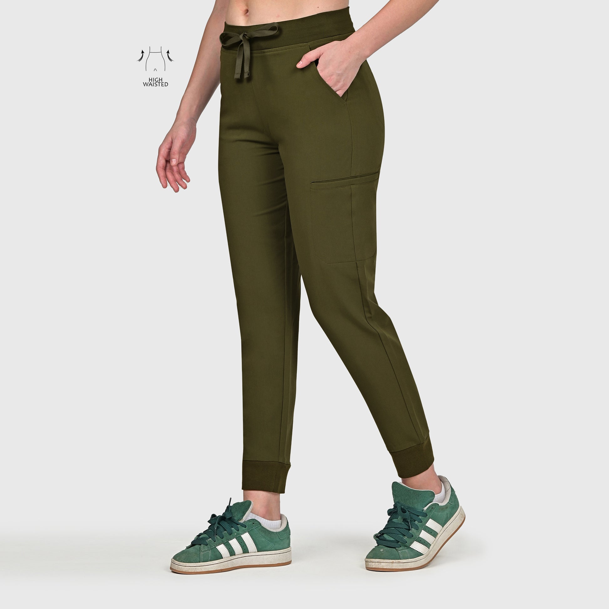 High Waisted Flex Nine-Pocket Jogger Scrub Pant