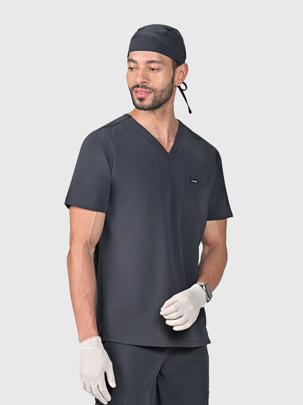 Trio Three-Pocket Scrub Top
