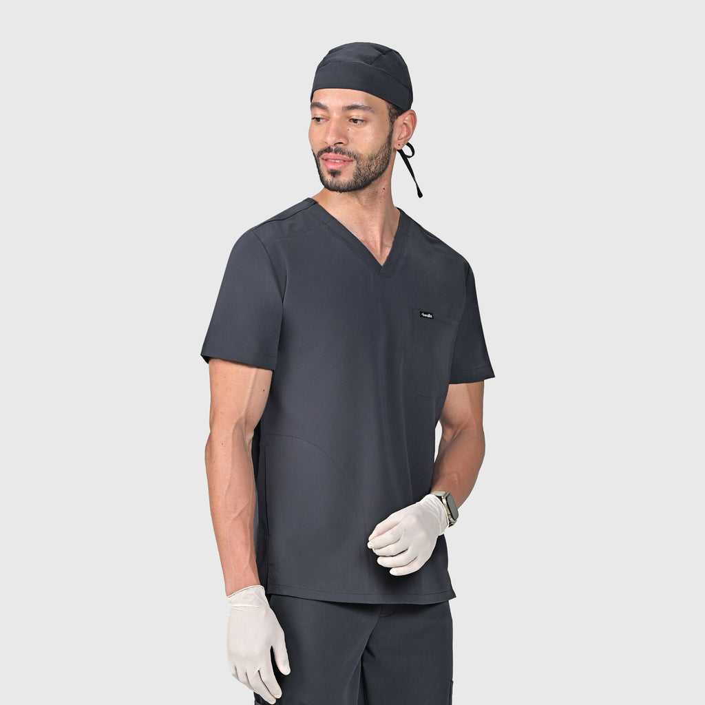 Trio Three-Pocket Scrub Top