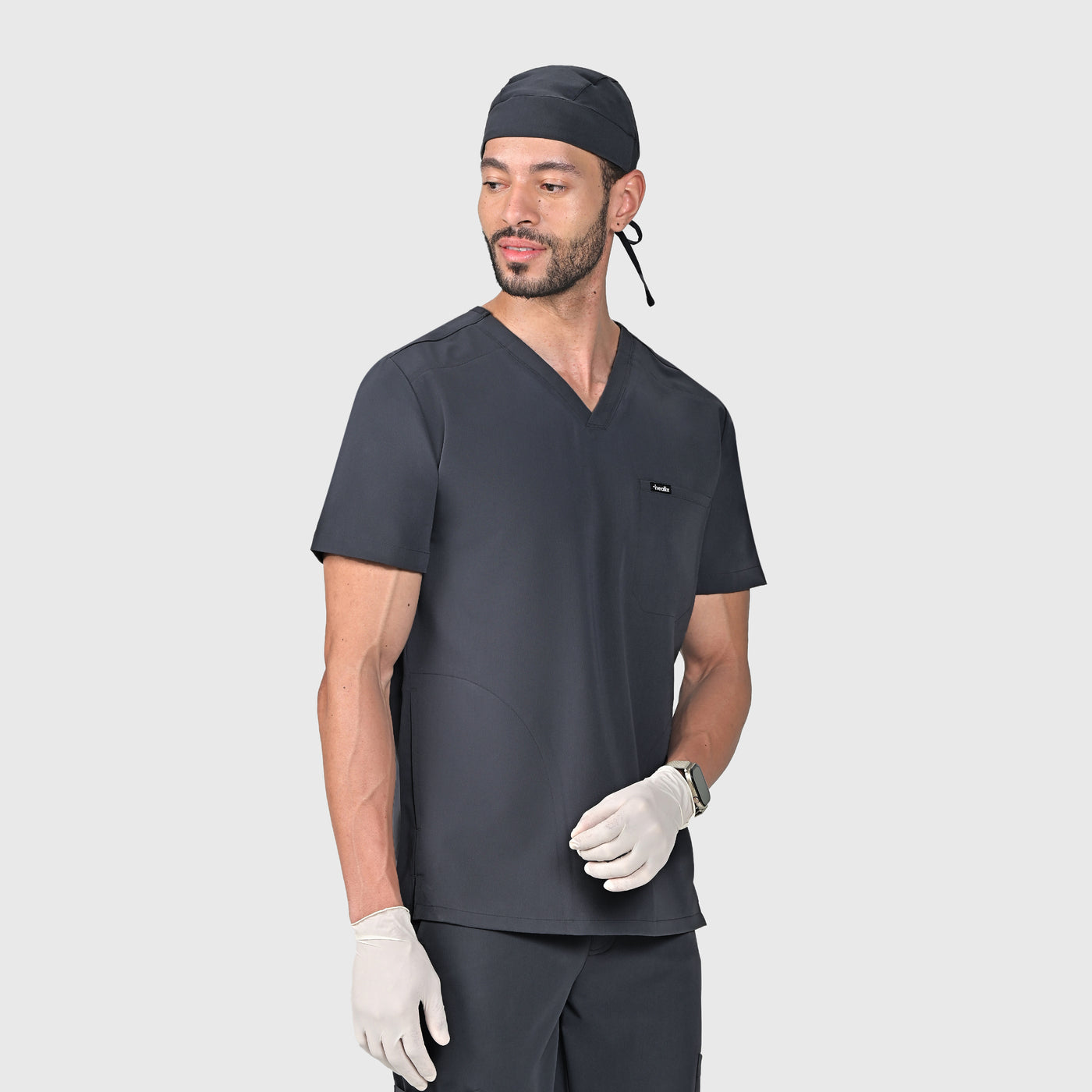 Trio Three-Pocket Scrub Top