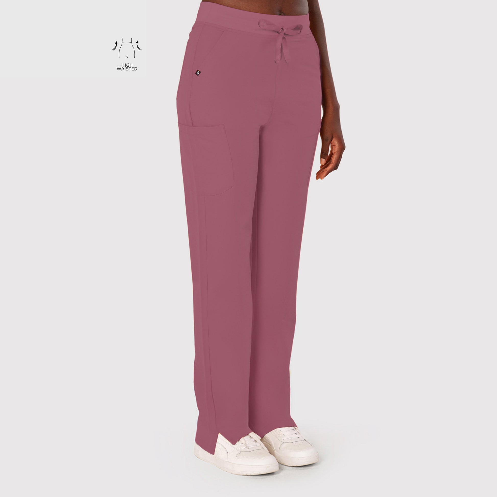 High Waisted Rise Ten-Pocket Cargo Scrub Pant